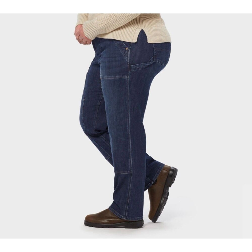 Duluth Trading Bootcut Cargo Curvesetter Waistband Double Flex Denim Jeans